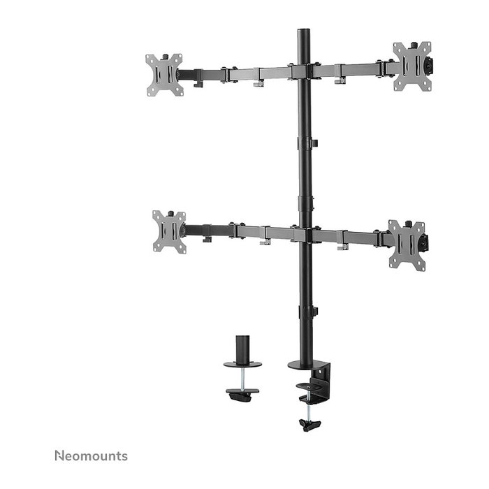 Neomounts FPMA-D550D4BLACK Soporte de Monitor Móvil para 4 Pantallas de 13" a 32" con Pinza o Atornillado, Negro Neomounts FPMA-D550D4BLACK Soporte de Monitor Móvil para 4 Pantallas de 13" a 32" con Pinza o Atornillado, Negro