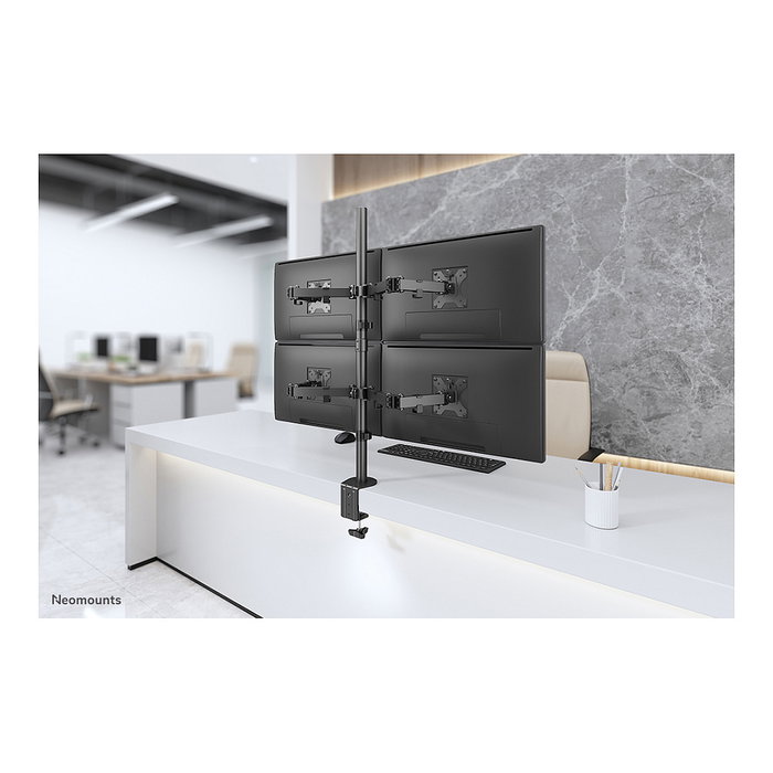 Neomounts FPMA-D550D4BLACK Soporte de Monitor Móvil para 4 Pantallas de 13" a 32" con Pinza o Atornillado, Negro Neomounts FPMA-D550D4BLACK Soporte de Monitor Móvil para 4 Pantallas de 13" a 32" con Pinza o Atornillado, Negro