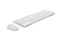 Philips 3000 Series SPT6307WL/16 Teclado y Ratón Inalámbrico RF 2.4 GHz Pack Universal, Diseño Completo QWERTY Inglés, Blanco, 1600 DPI, Teclas Multimedia