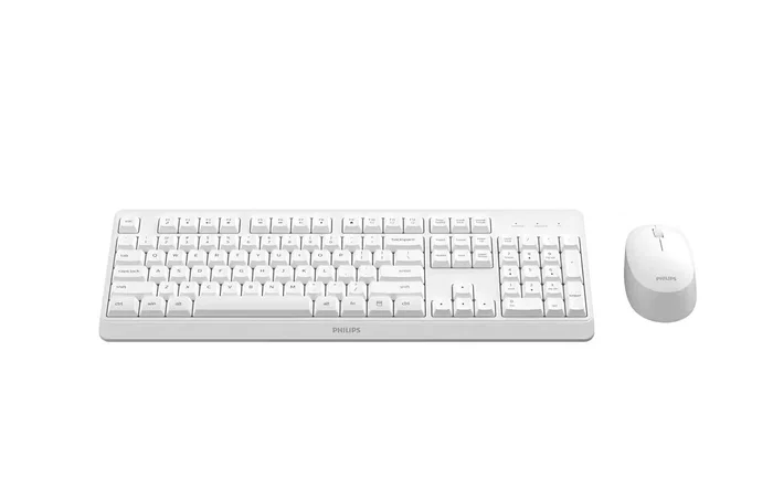 Philips 3000 Series SPT6307WL/16 Teclado y Ratón Inalámbrico RF 2.4 GHz Pack Universal, Diseño Completo QWERTY Inglés, Blanco, 1600 DPI, Teclas Multimedia Philips 3000 Series SPT6307WL/16 Teclado y Ratón Inalámbrico RF 2.4 GHz Pack Universal, Diseño Completo QWERTY Inglés, Blanco, 1600 DPI, Teclas Multimedia