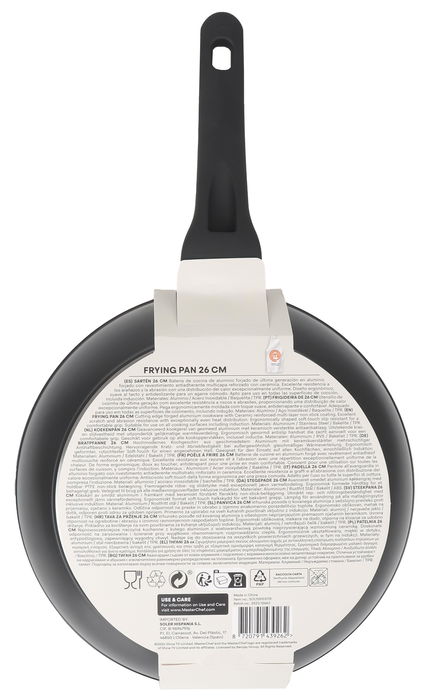 Masterchef Sartén 26 cm Aluminio Forjado 2.8 mm Antiadherente 3C (6 Unidades)