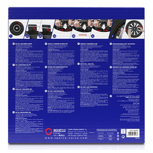 Sparco Tapacubos Varese Negro 15 pulgadas