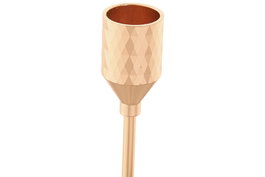 DKD Home Decor Candelabro Dorado Beige Metal y Mármol Travertino Set de 2 4x25x4 cm