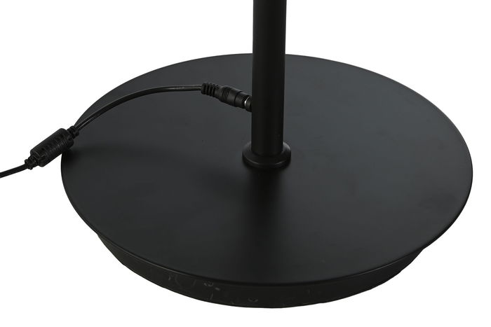 DKD Home Decor Lámpara Sobremesa Negro Cristal y Metal 35 x 58 x 35 cm