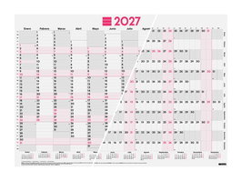 Finocam Calendario 2027 Poster Planificador Anual Mixto 680x485 mm