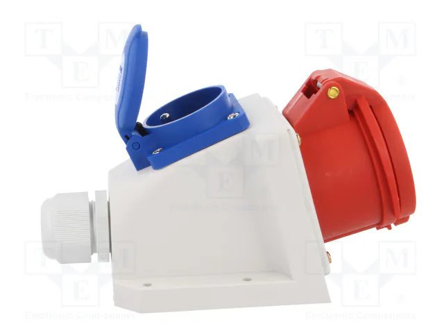PAWBOL Conector de alimentación AC trifásico hembra 16A 400V 5 pines PAWBOL Conector de alimentación AC trifásico hembra 16A 400V 5 pines