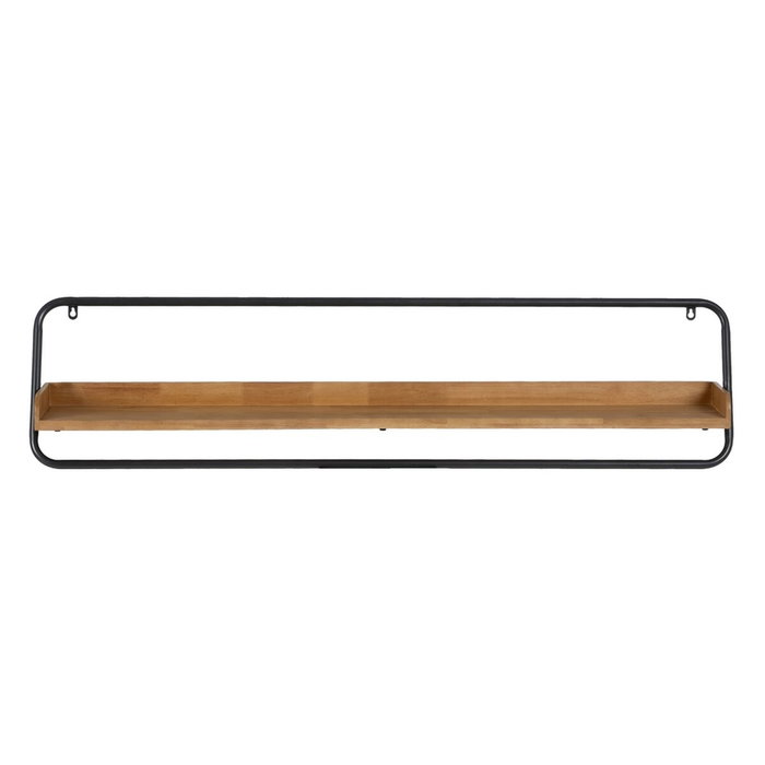 Ixia Estantería de Pared Negro-Natural 120 x 18 x 30 cm Ixia Estantería de Pared Negro-Natural 120 x 18 x 30 cm