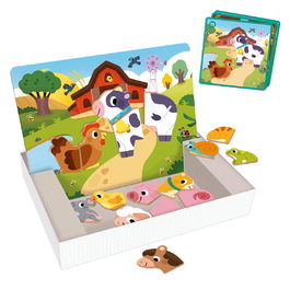 Goula Juego Granja Magnética con Figuras de Madera 30x22x5 cm