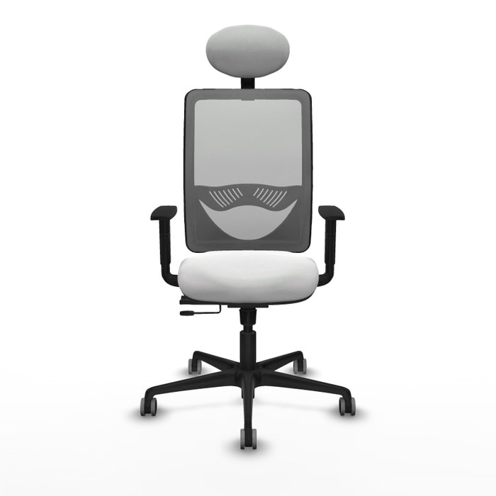 PIQUERAS Y CRESPO Silla de oficina Zulema con mecanismo Sincro/Traslack, Blanco y Gris PIQUERAS Y CRESPO Silla de oficina Zulema con mecanismo Sincro/Traslack, Blanco y Gris