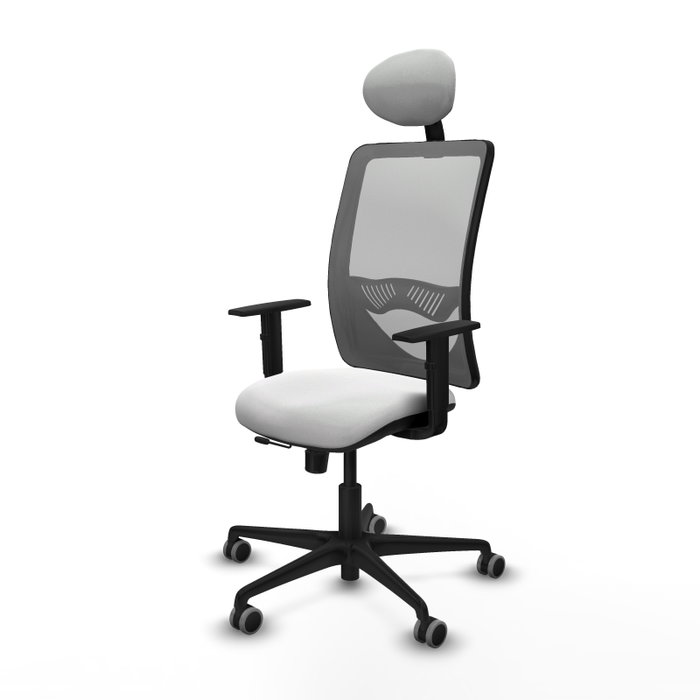 PIQUERAS Y CRESPO Silla de oficina Zulema con mecanismo Sincro/Traslack, Blanco y Gris PIQUERAS Y CRESPO Silla de oficina Zulema con mecanismo Sincro/Traslack, Blanco y Gris