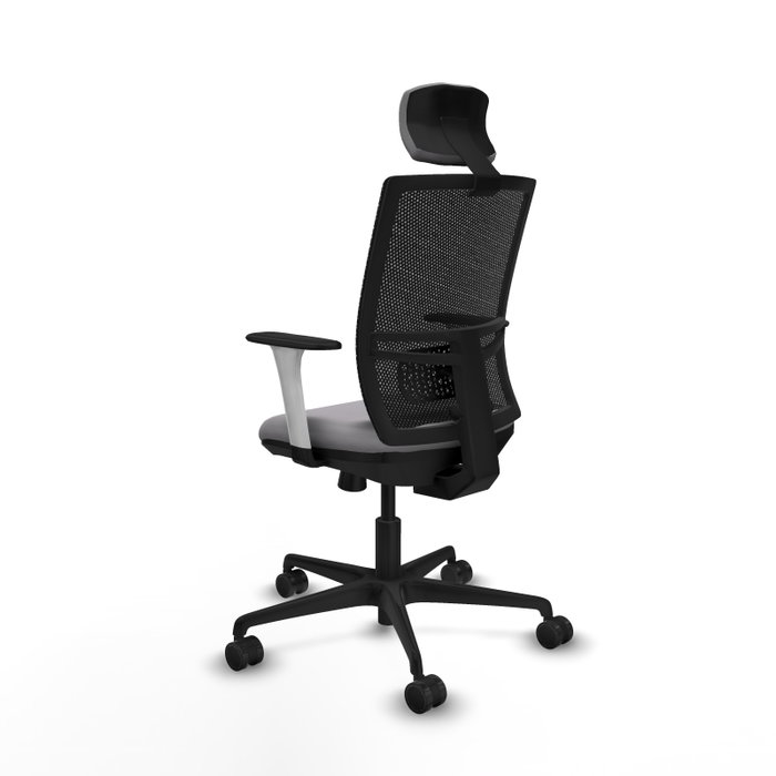 PIQUERAS Y CRESPO Silla de oficina Yunquera con mecanismo Sincro/Traslack, Gris y Negro