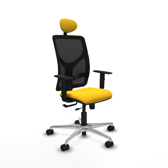 PIQUERAS Y CRESPO Silla de oficina Motilla con mecanismo Sincro/Traslack, Amarillo y Negro PIQUERAS Y CRESPO Silla de oficina Motilla con mecanismo Sincro/Traslack, Amarillo y Negro
