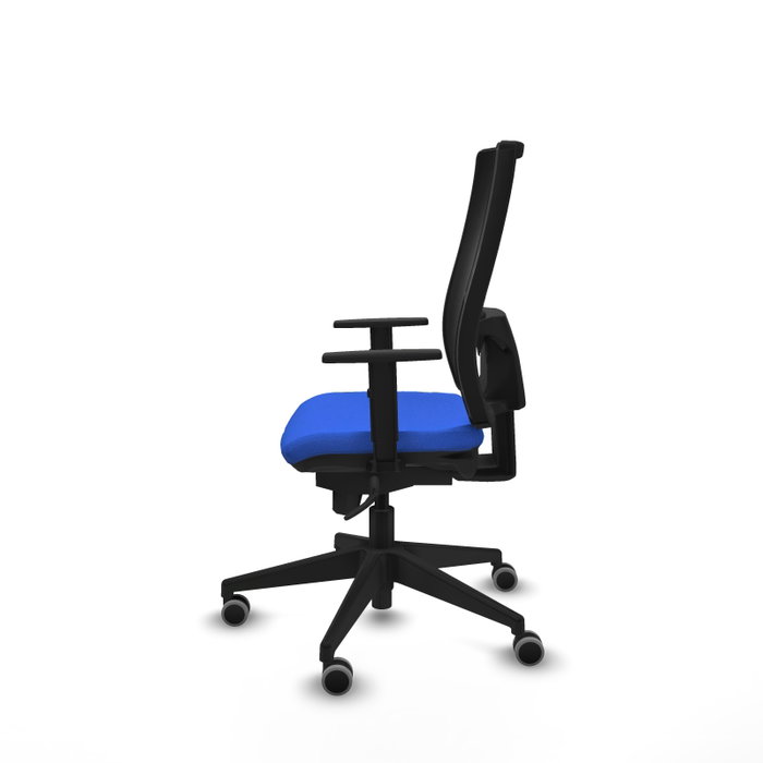PIQUERAS Y CRESPO Silla de oficina Horna con mecanismo Sincro, Tela Azul y Malla Negro PIQUERAS Y CRESPO Silla de oficina Horna con mecanismo Sincro, Tela Azul y Malla Negro