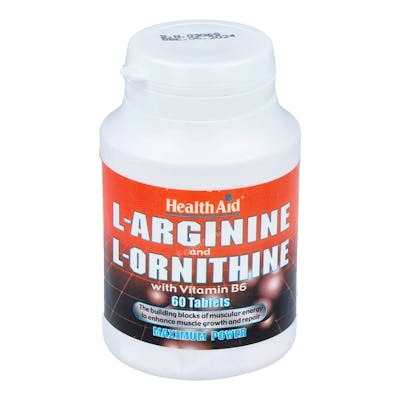 Health Aid L-Arginina Y L-Ornitine 60 Comp. Apoyo Muscular Y Sistema Inmune Apto Vegetarianos Health Aid L-Arginina Y L-Ornitine 60 Comp. Apoyo Muscular Y Sistema Inmune Apto Vegetarianos