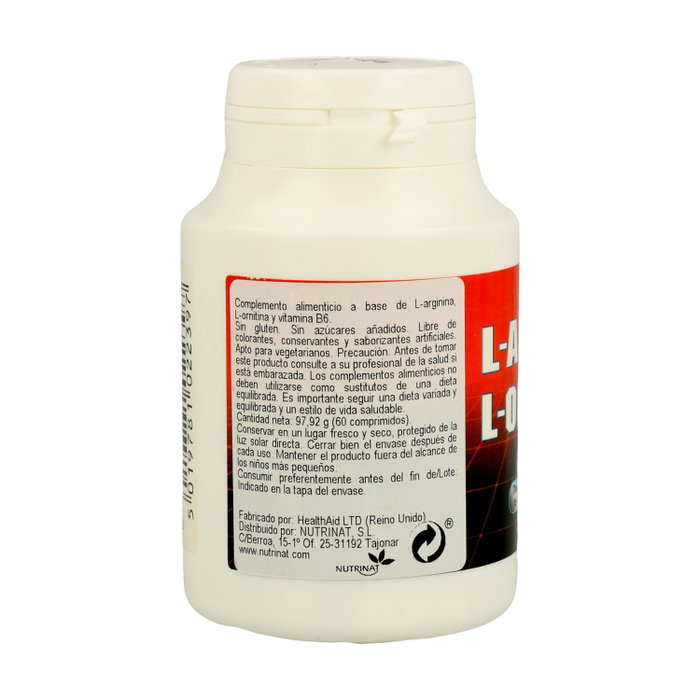 Health Aid L-Arginina y L-Ornitina con Vitamina B6 60 comprimidos