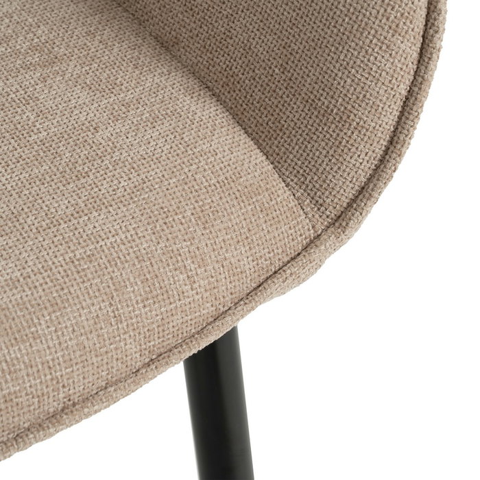 Silla Beige Tejido-Metal Contract 61 X 59,50 X 83 cm (Set de 2)