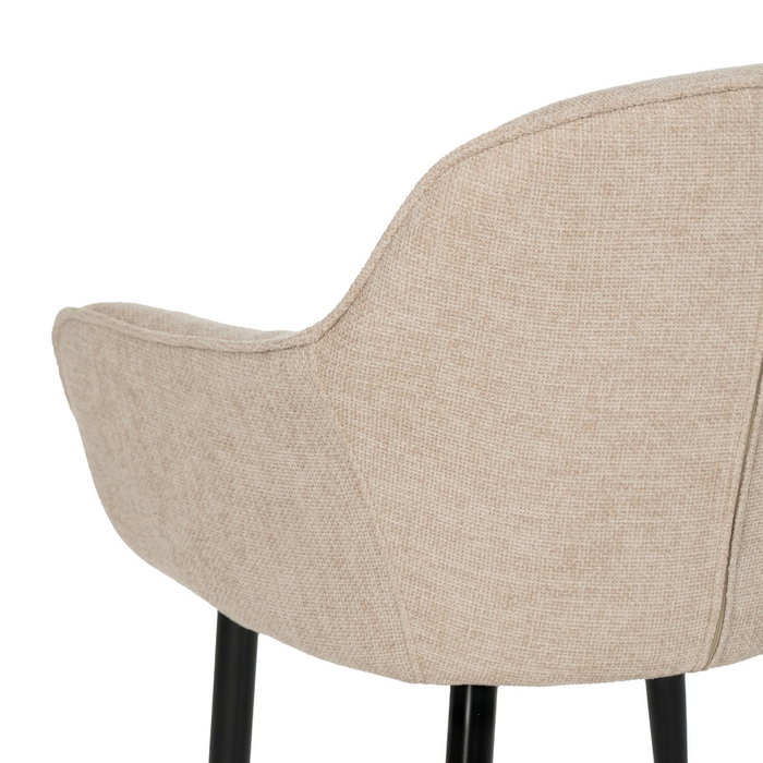 Silla Beige Tejido-Metal Contract 61 X 59,50 X 83 cm (Set de 2)