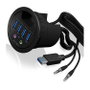 ICY BOX IB-HUB1403A Hub de escritorio 4x USB 3.0 Tipo-A con entrada/salida de audio