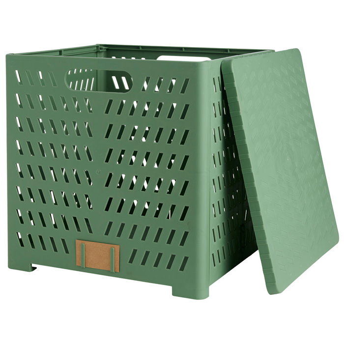 Dill Caja Plegable Tapa Asas Almacenamiento Verde 30x28x30 cm