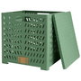 Dill Caja Plegable Tapa Asas Almacenamiento Verde 30x28x30 cm