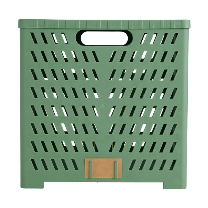 Dill Caja Plegable Tapa Asas Almacenamiento Verde 30x28x30 cm