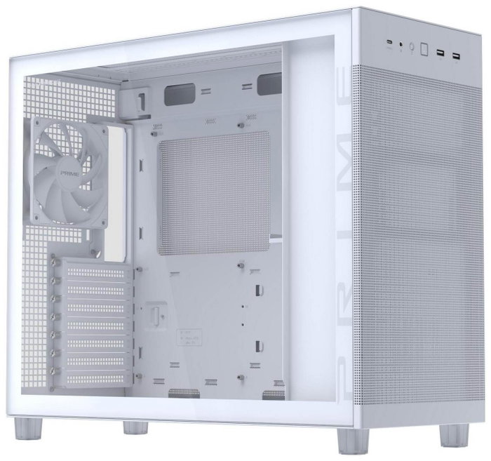 Asus PRIME AP303 TG White Caja PC Torre ATX, USB-C, Cristal Templado, Blanca
