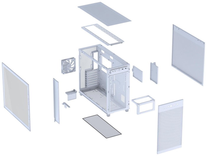 Asus PRIME AP303 TG White Caja PC Torre ATX, USB-C, Cristal Templado, Blanca
