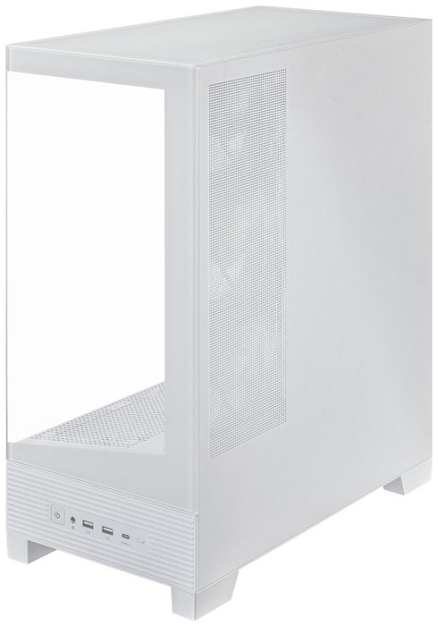 Asus A31 PLUS TG ARGB White - Caja Ordenador Middle Tower con Ventana de Vidrio Templado, ARGB, USB-C, ATX, Negra