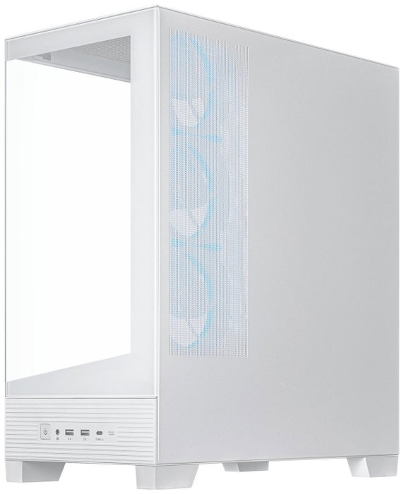 Asus A31 PLUS TG ARGB White - Caja Ordenador Middle Tower con Ventana de Vidrio Templado, ARGB, USB-C, ATX, Negra