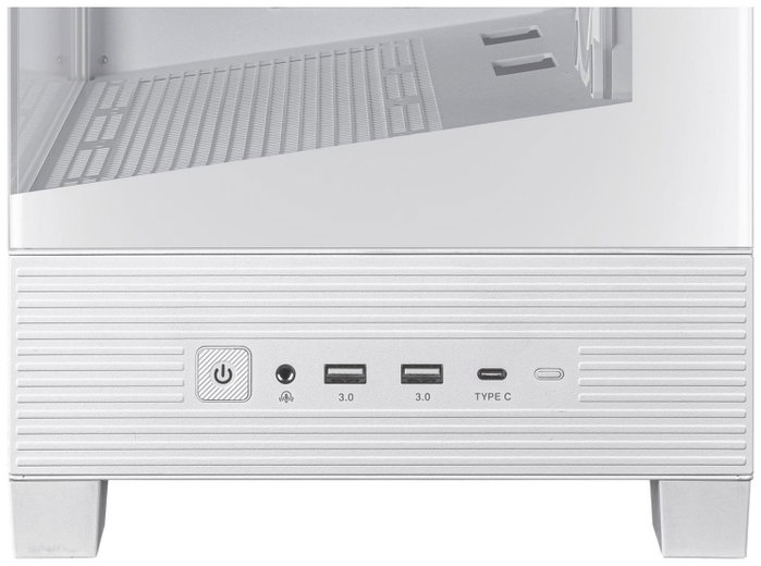 Asus A31 PLUS TG ARGB White - Caja Ordenador Middle Tower con Ventana de Vidrio Templado, ARGB, USB-C, ATX, Negra