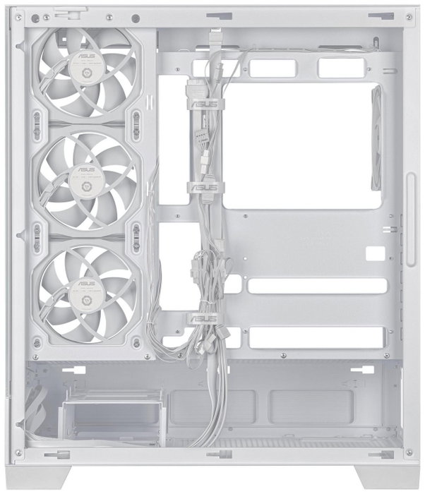 Asus A31 PLUS TG ARGB White - Caja Ordenador Middle Tower con Ventana de Vidrio Templado, ARGB, USB-C, ATX, Negra