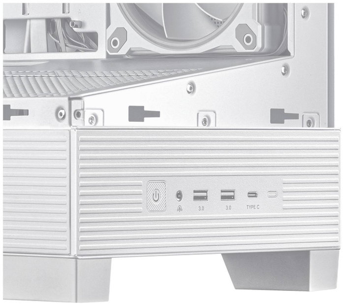 Asus A31 PLUS TG ARGB White - Caja Ordenador Middle Tower con Ventana de Vidrio Templado, ARGB, USB-C, ATX, Negra