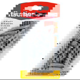 Fischer Blister Taco Nylon Sx Med.Taco 6-30 Fischer Taco de nylon con expansión cuádruple para fijación segura