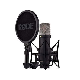RODE Nt1 Gen5 Micrófono de Condensador Cardioide Negro - Bajo Ruido (4 dBA), Salida Dual XLR/USB, Cápsula HF6 1" con Filtro de Oro, DSP APHEX, Incluye Soporte y Filtro Antipop