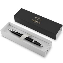 Parker Bolígrafo IM Black Chrome Trim Punta Media Tinta Azul