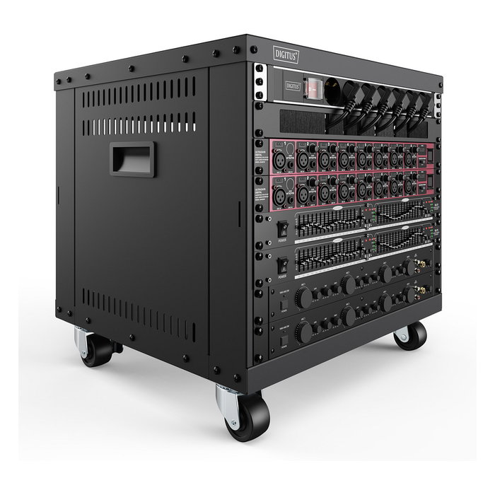 Digitus Bastidor para Equipos Universal 19 Pulgadas 8U con Ruedas Negro