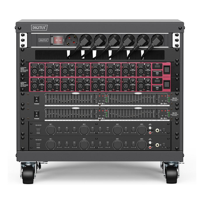 Digitus Bastidor para Equipos Universal 19 Pulgadas 8U con Ruedas Negro