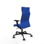 PIQUERAS Y CRESPO Sillón Albacete con Mecanismo Sincro, Tela Azul, Brazos 2D
