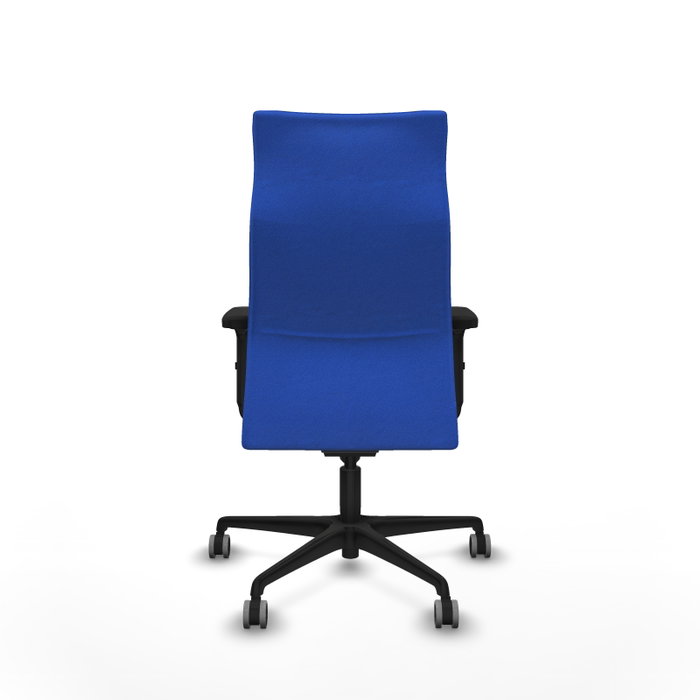 PIQUERAS Y CRESPO Sillón Albacete con Mecanismo Sincro, Tela Azul, Brazos 2D