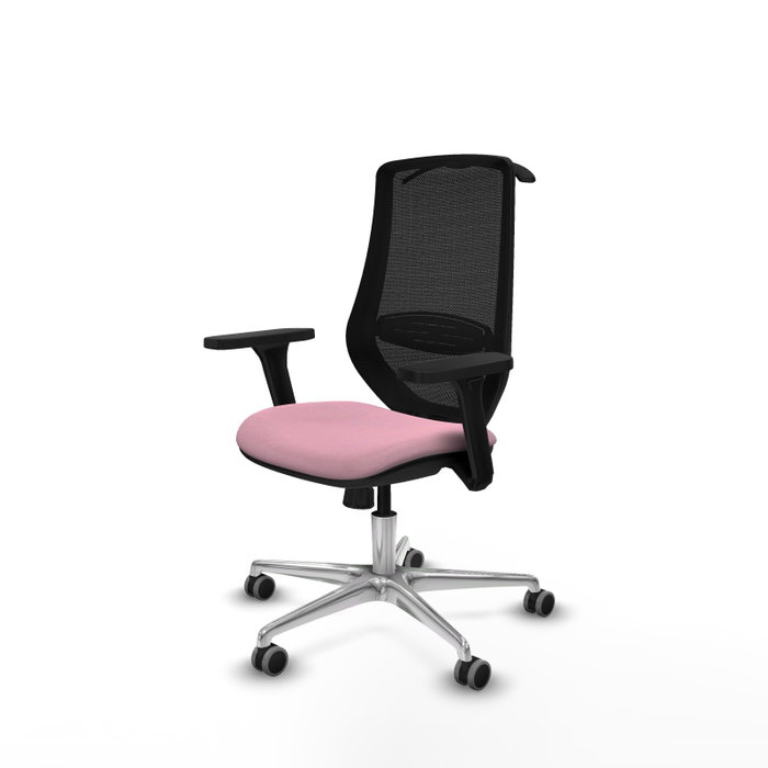 PIQUERAS Y CRESPO Silla de oficina Mardos Rosa con mecanismo Sincro