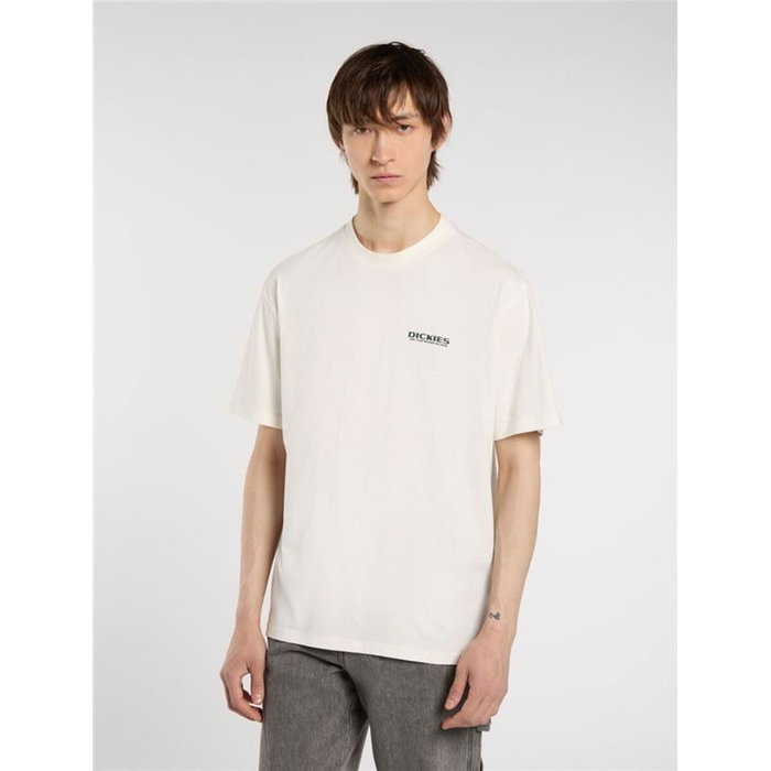 Camiseta de Manga Corta Hombre Dickies Burns Ss Blanco