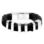 Police Pulsera de Cuero Negra para Hombre PEAGB2211521