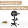 Severin Barbacoa Eléctrica PG8541 con Patas - 2000 W, Superficie Ø41 cm, Termostato Regulable, Negro Mate