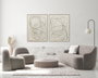 DKD Home Decor Cuadro Lienzo Abstracto Beige Pack de 2