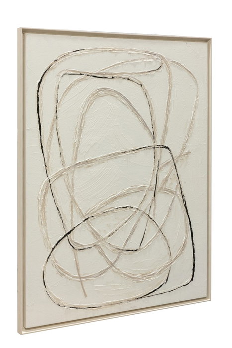 DKD Home Decor Cuadro Lienzo Abstracto Beige Pack de 2
