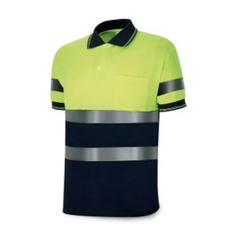 MARCA Polo de alta visibilidad bicolor manga corta talla S
