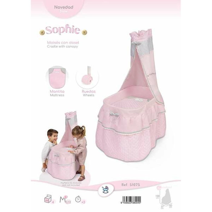 Decuevas Moisés con Dosel Sophie para muñecas de hasta 60 cm.