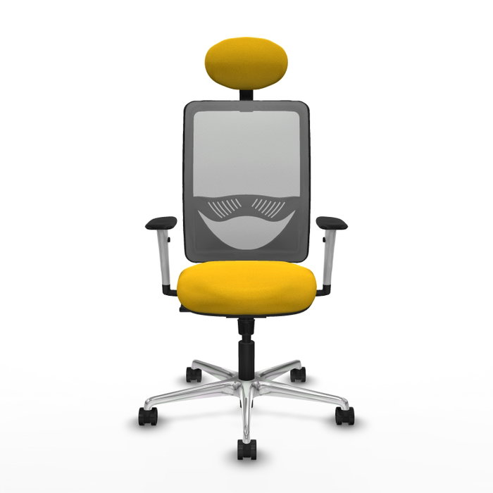 PIQUERAS Y CRESPO Silla de oficina Zulema con mecanismo Sincro, Amarillo y Gris PIQUERAS Y CRESPO Silla de oficina Zulema con mecanismo Sincro, Amarillo y Gris