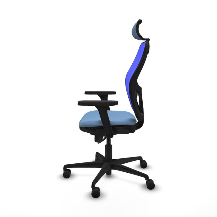 PIQUERAS Y CRESPO Silla de oficina Jorquera con mecanismo Sincro, Azul cielo y Azul