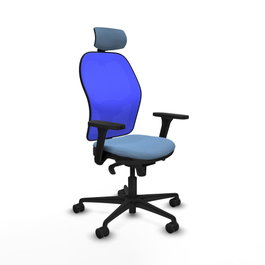 PIQUERAS Y CRESPO Silla de oficina Jorquera con mecanismo Sincro, Azul cielo y Azul